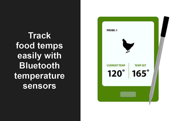 Bluetooth temperature sensors for restaurants